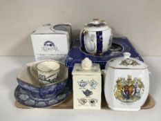 A tray of assorted Ringtons china - teapot, plate,