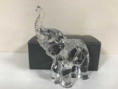 A Waterford glass elephant,
