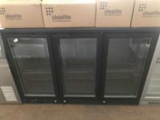 A triple door bottle chiller