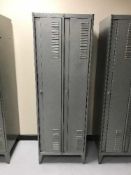 A double door metal locker