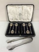 A set of six cased sterling silver Apostle spoons,
