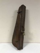 An antique leather violin case