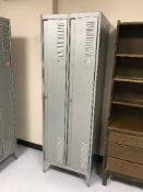 A double door metal locker