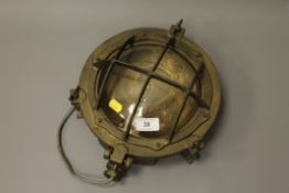 A ship's style bulkhead light