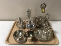 A tray of 20th century table wares inc.