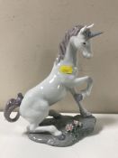 A Lladro figure of a unicorn,