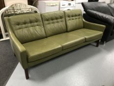 A late 20th century Danish three seater settee CONDITION REPORT: Typical marks to