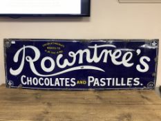 A Rowntree's Chocolate enamelled advertising sign