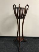 A Georgian style mahogany jardinere stand