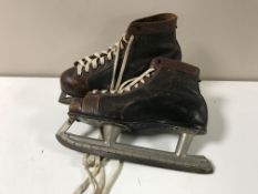 A pair of vintage ice skates