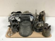 A tray of plated ware, blow torch,