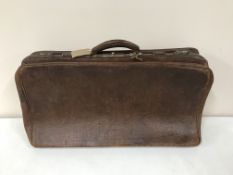 A vintage leather doctor's bag