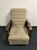 An oak framed Art Deco style armchair