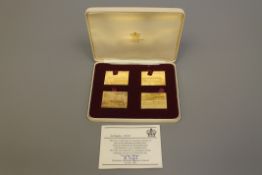 Passenger Railway 150th Anniversary, a set of four proof silver stamps,