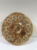 A Moroccan style leather footstool