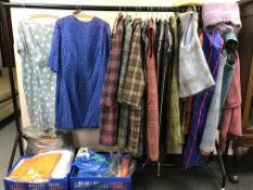 A quantity of lady's vintage clothing,