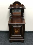 A Victorian inlaid mahogany coal receiver