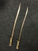 A pair of French Chassepot bayonets