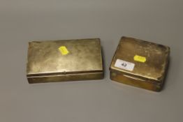 Two silver cigarette cases,