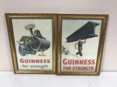 Six gilt framed Guinness advertising pictures CONDITION REPORT: These are modern