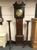 A 19th century oak long cased clock, with the brass dial signed William Boot,
