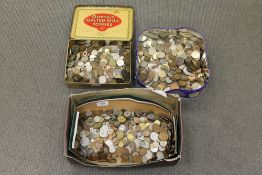 A very large quantity of coins in three boxes (Q)