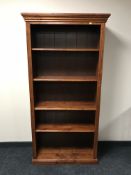 A set of contemporary open bookshelves