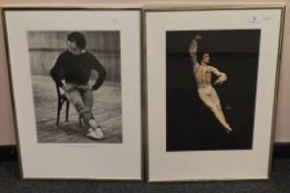 Two framed prints depicting Rudolf Nureyev