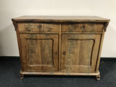 A late 19th century continental mahogany sideboard