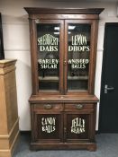 A Victorian mahogany glazed bookcase 