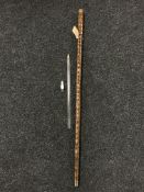 An unusual Gentleman's walking cane,