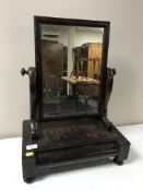 A Victorian mahogany toilet mirror