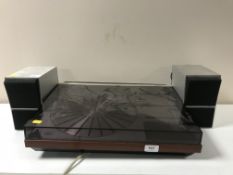 A Bang and Olufsen Beogram 4004 together with a pair of Bang and Olufsen Beovox CX50 speakers