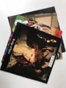 A box containing LP's including Culture Club,