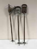 Three shooting sticks