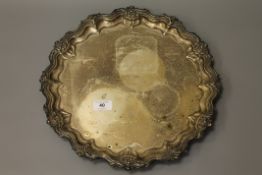 A silver presentation salver, Walker & Hall, Sheffield 1904, 1175g / 41.