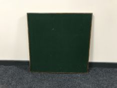 A teak framed mirror and a folding card table