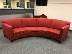 A curved continental settee