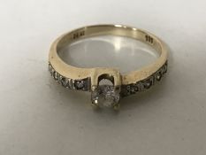 A lady's 14ct gold dress ring