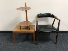 A Danish teak elbow chair,