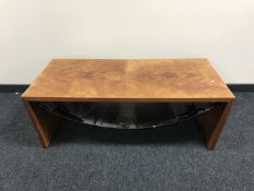 A mahogany Art Deco coffee table