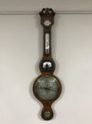 A late 19th century inlaid barometer by H.