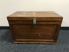 A mid 20th century pine blanket box
