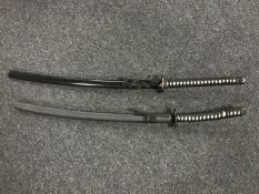 Two Japanese style Samurai Swords