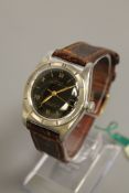 A Gents stainless steel Rolex Oyster Perpetual 'Bubbleback' centre seconds wristwatch, ref; 3372,