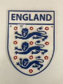 A cast iron English football plaque