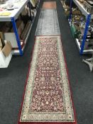 Two contemporary runners and a rug