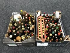 Two boxes of alcohol miniatures