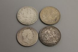 Four Georgian and later crowns