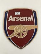 A cast iron Arsenal football plaque